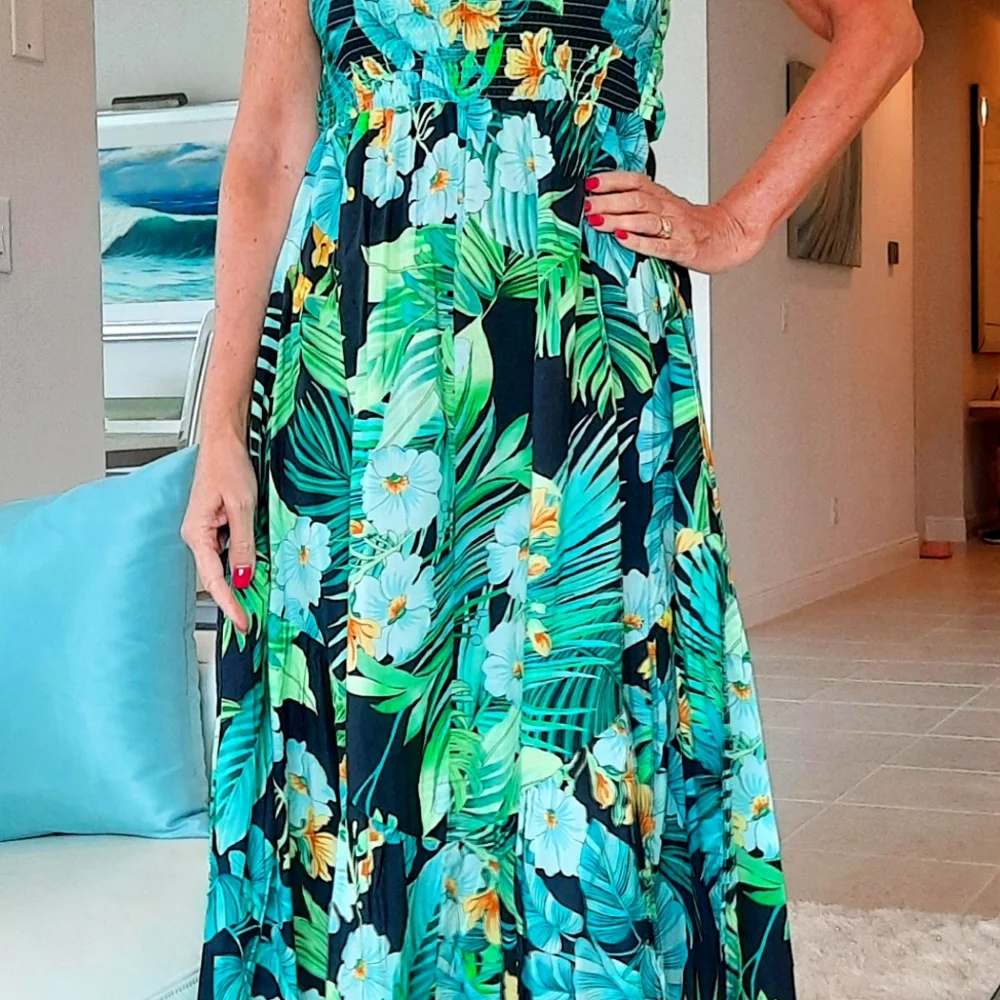 NWOT Boston Proper Floral Strapless Midi Dress - Picture 9 of 15